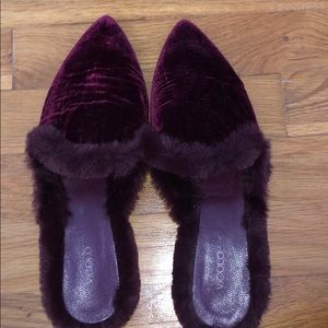 cute velvet slides from Italy